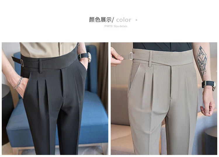 Men's Pants Suit Pants for Men Clothing Slim Fit Casual Formal