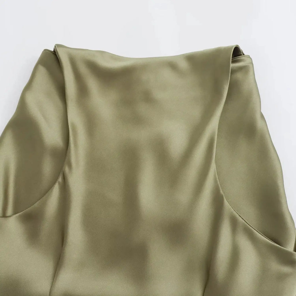 Satin Long Dresses for Women Slip Midi Dress Woman Evening Party