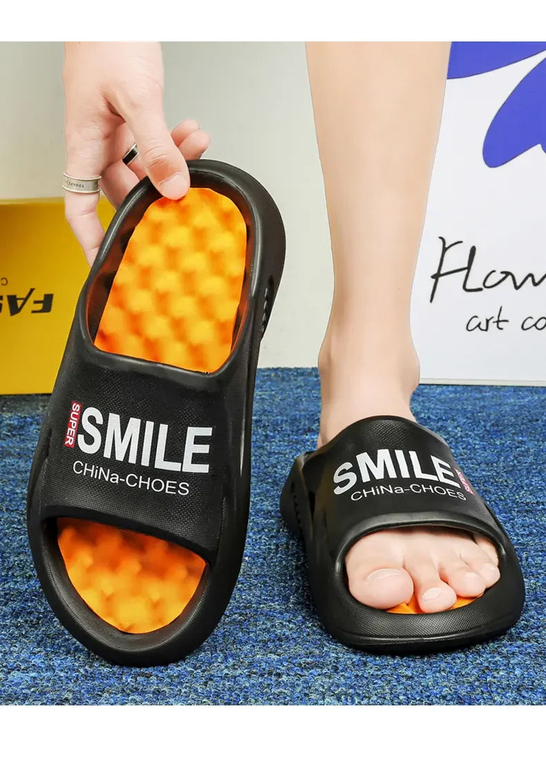 Men Summer Massage Slippers Women Indoor Soft Bottom Slippers Outdoor Garden