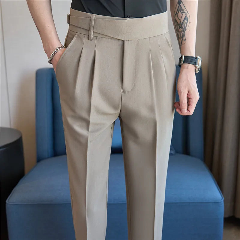 Men's Pants Suit Pants for Men Clothing Slim Fit Casual Formal