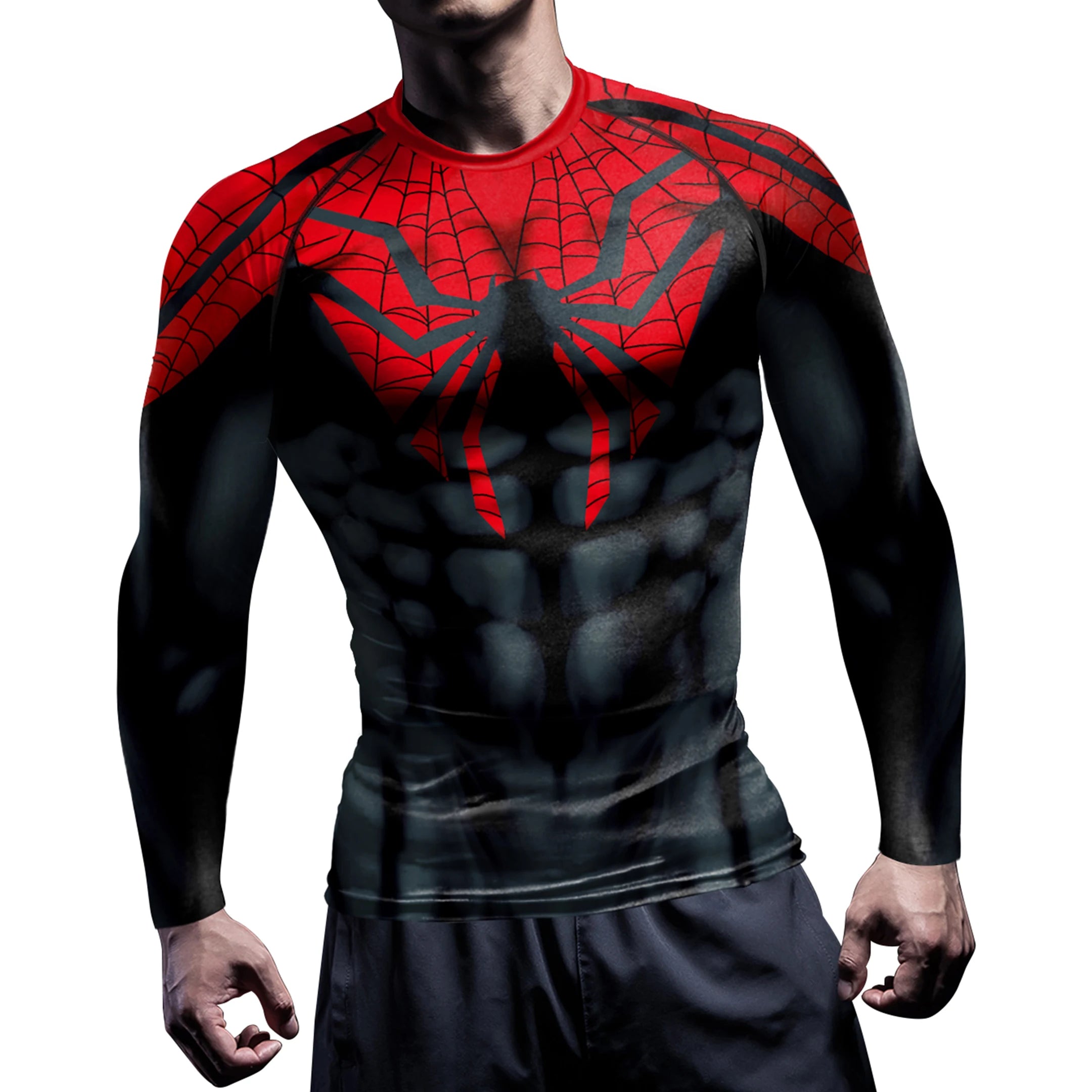 Compression Shirts for Men Long Sleeve of Avengers  Fitness Sportwear