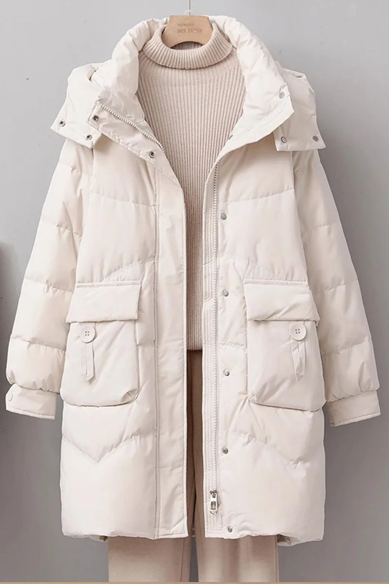 Women's Cotton Jacket Loose-Fitting Jacket Winter Thick and Warm Cotton Coat