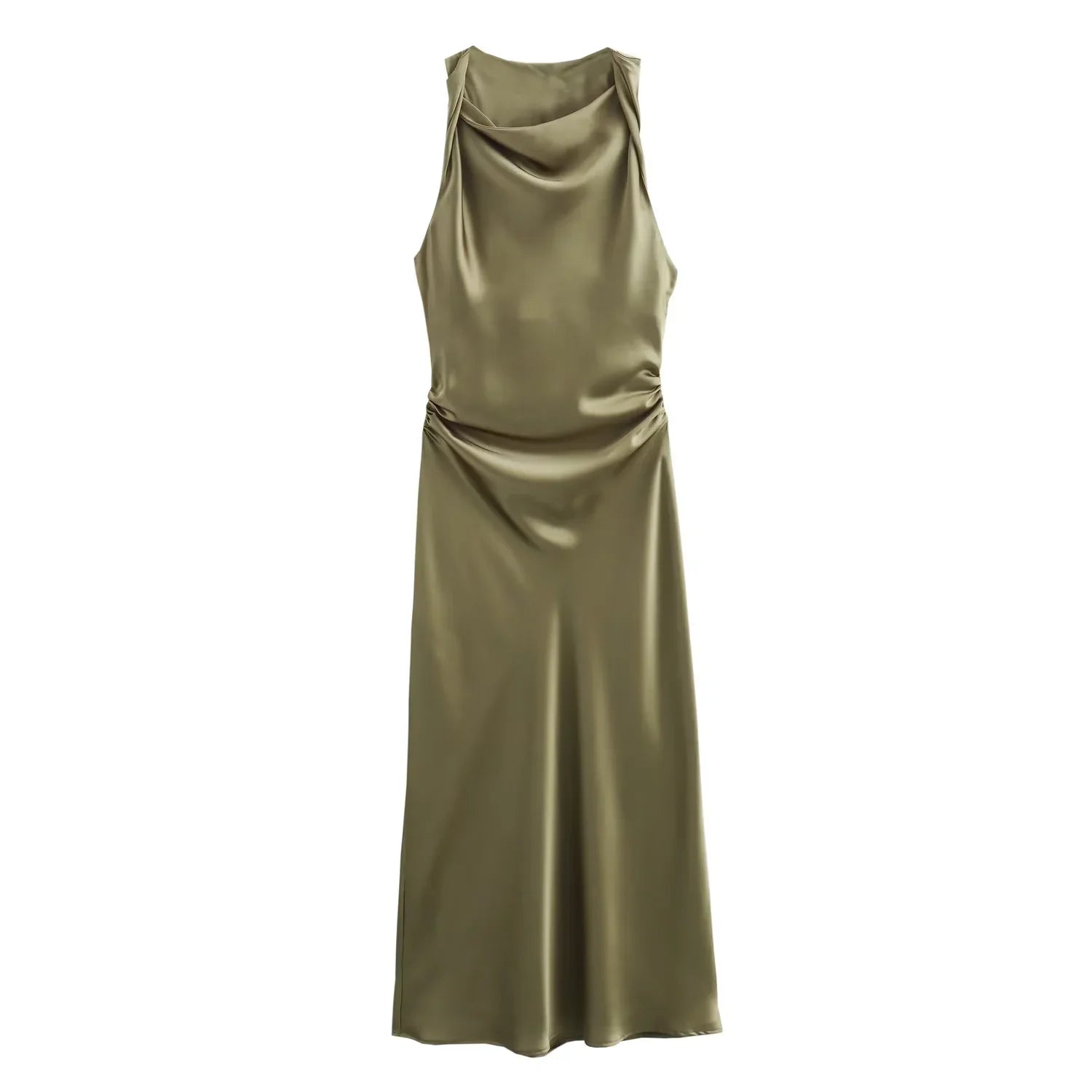 Satin Long Dresses for Women Slip Midi Dress Woman Evening Party