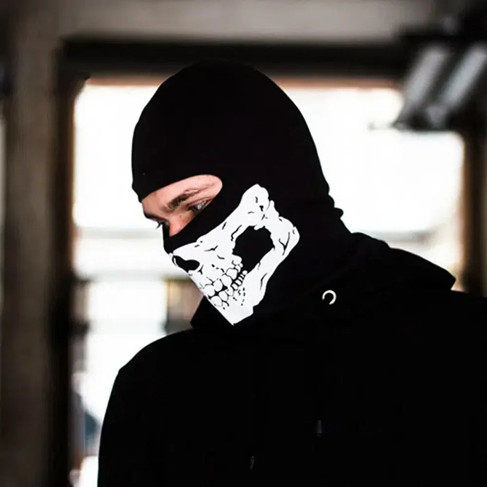 VOODIEX Halloween Skull Print Balaclava Ghost Full Face Bike Face Mask