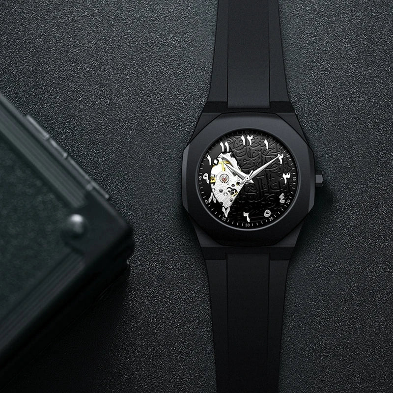 Arabic Numeral Waterproof Quartz Watch Men's Analog Mechanical Watch