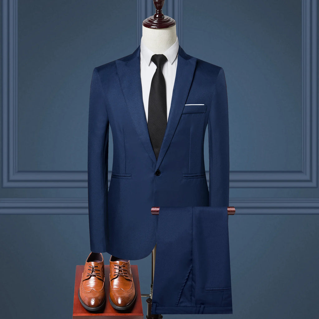 Luxury Men's Suit Business Casual Suit Two-piece