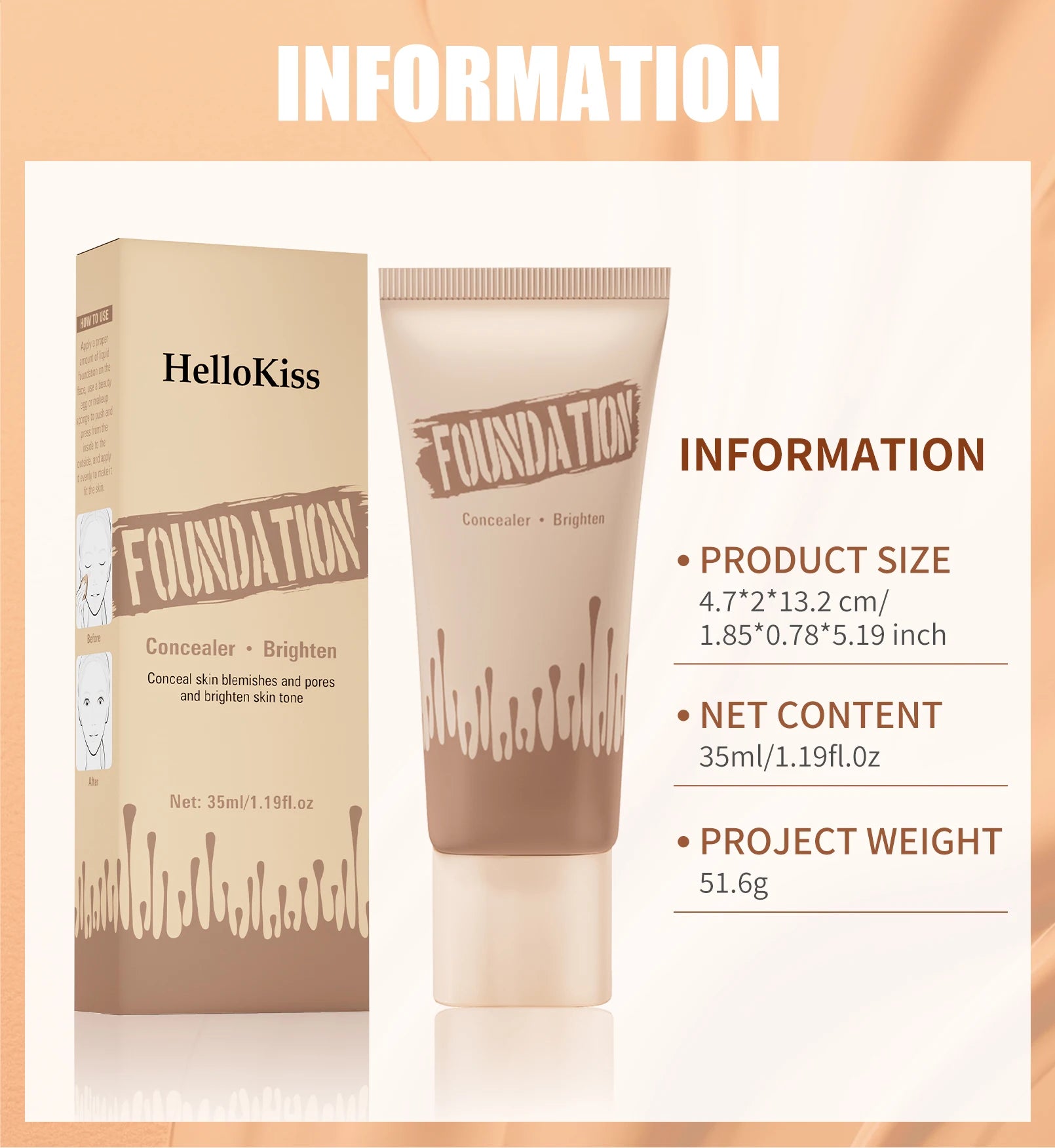 Coverage Foundation, Matte Finish Oil-control Liquid Foundation, Covering Blemishes
