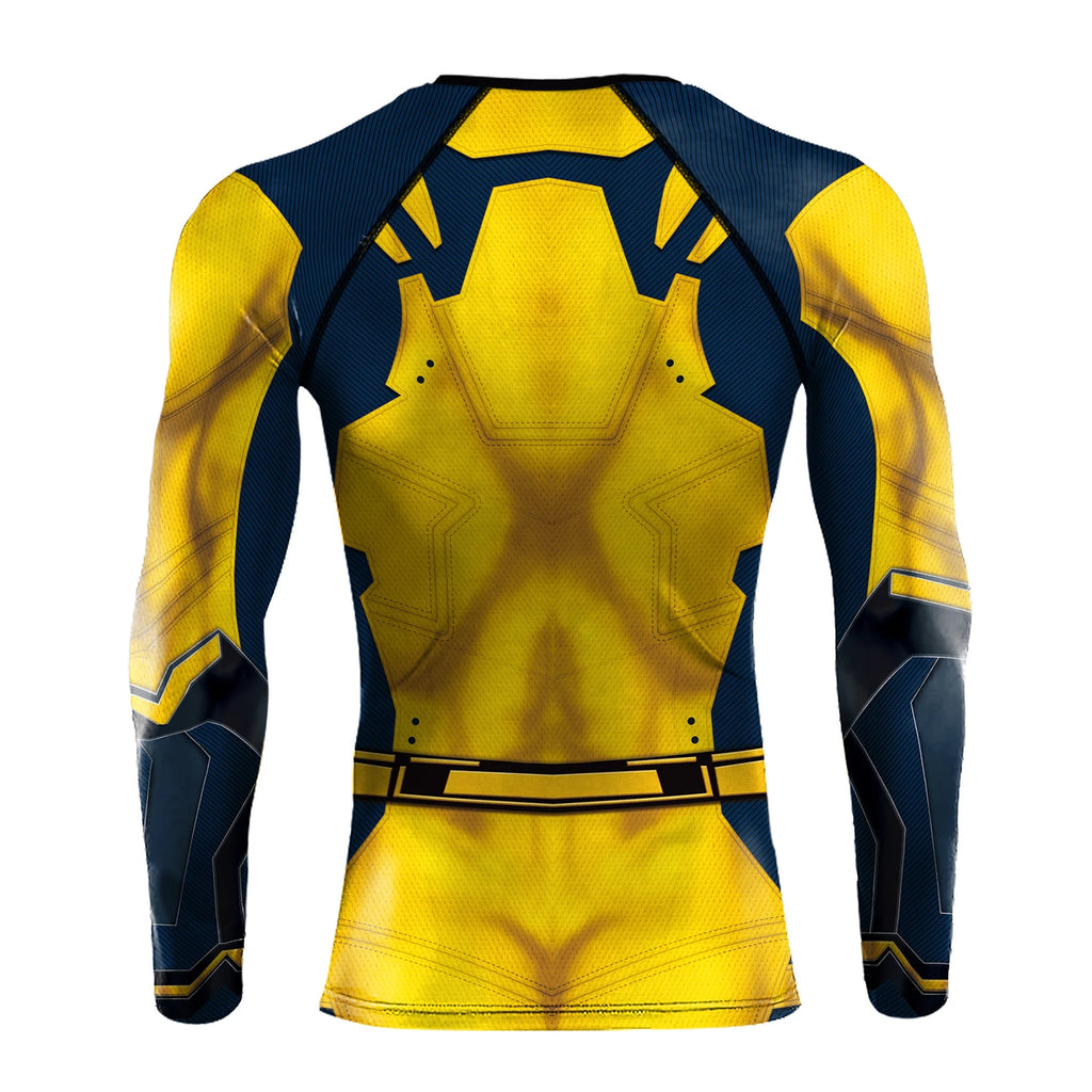 Compression Shirts for Men Long Sleeve of Avengers  Fitness Sportwear