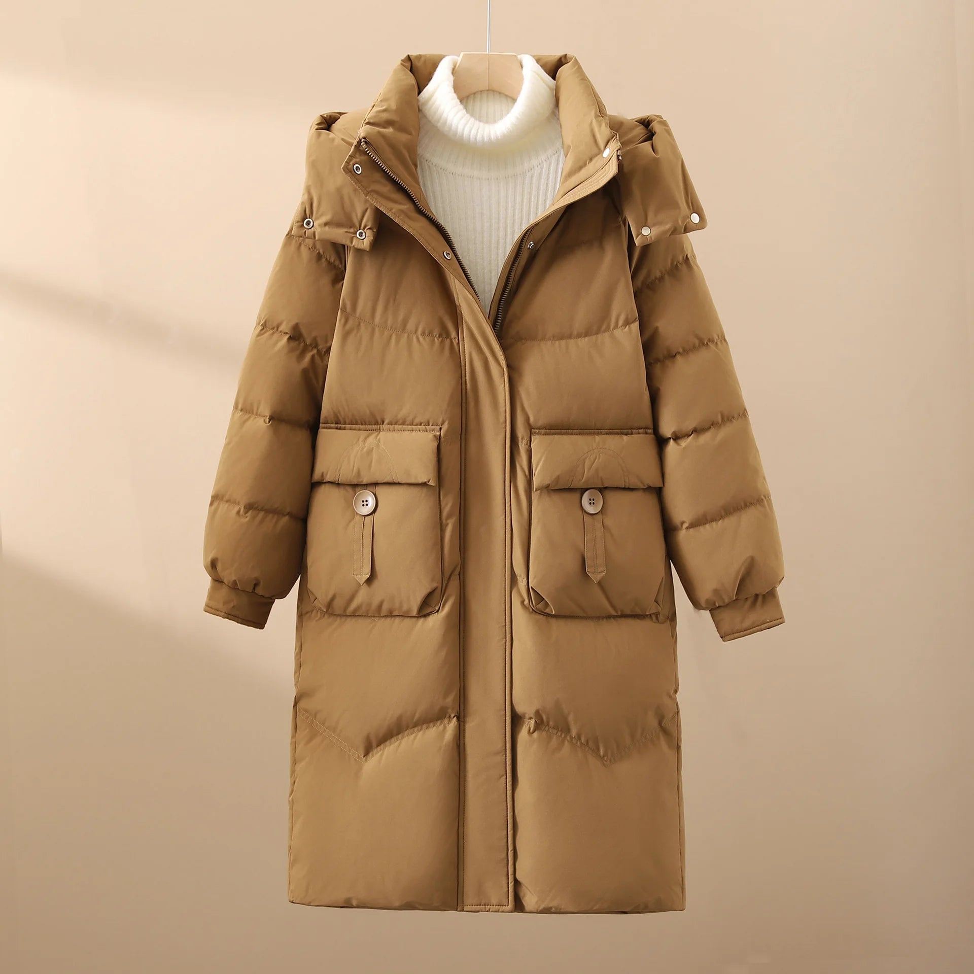 Women's Cotton Jacket Loose-Fitting Jacket Winter Thick and Warm Cotton Coat