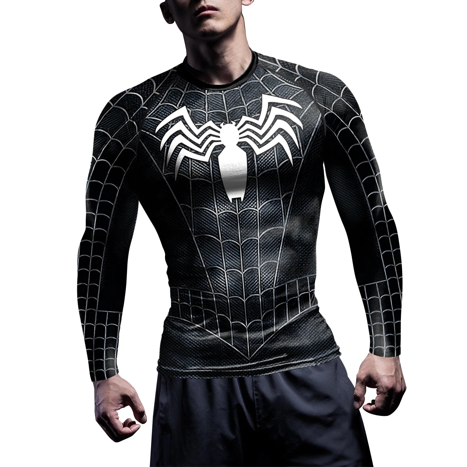 Compression Shirts for Men Long Sleeve of Avengers  Fitness Sportwear