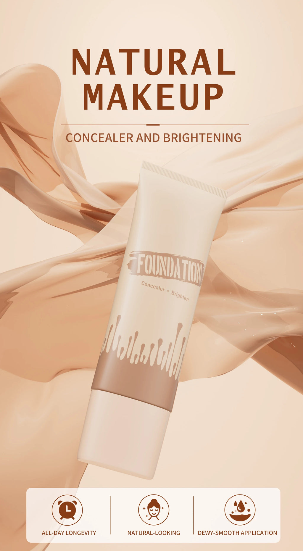 Coverage Foundation, Matte Finish Oil-control Liquid Foundation, Covering Blemishes