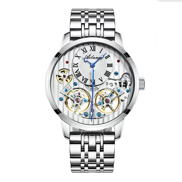 AILANG Top Brand Luxury Watch Men Automatic Luminous Black Clock Men