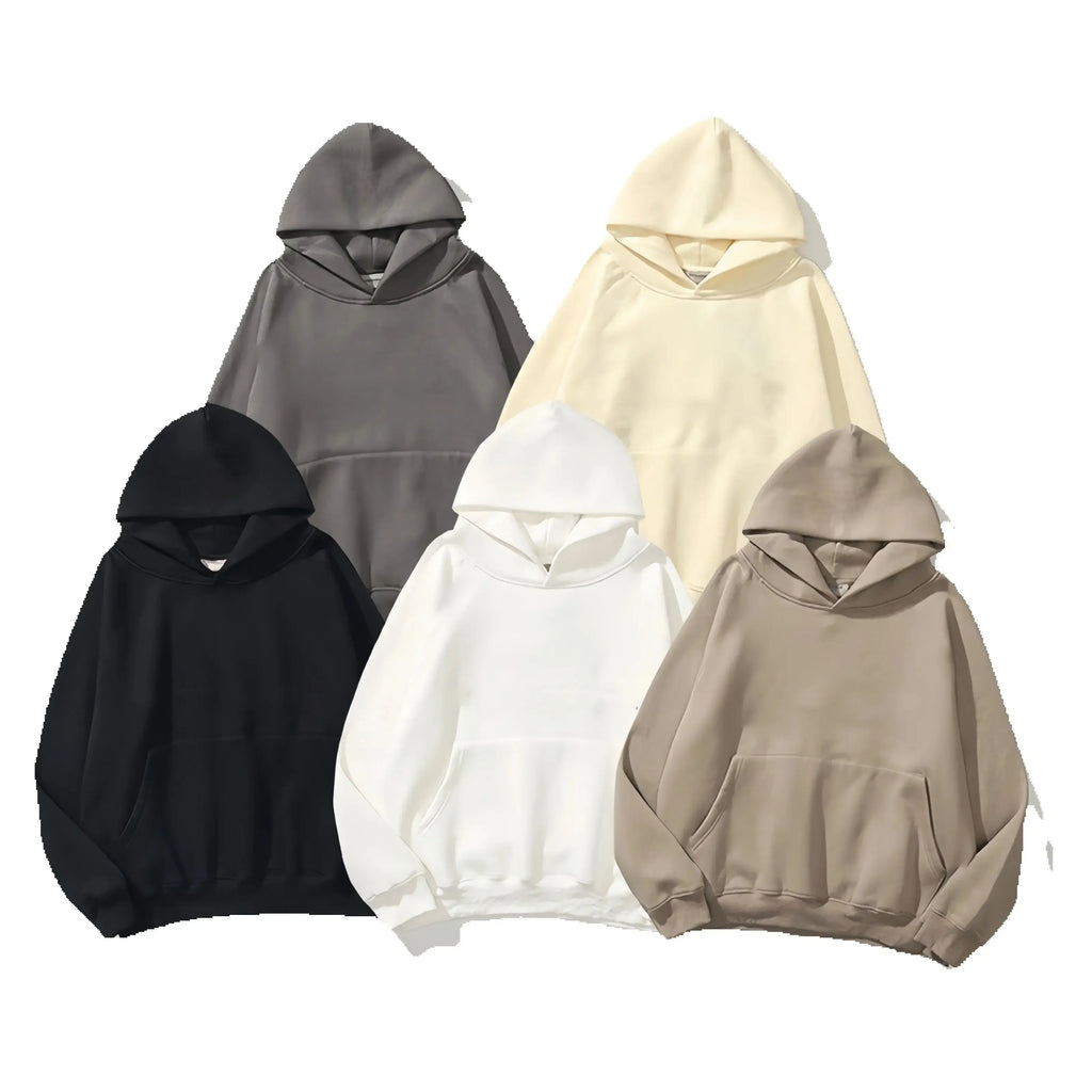Men's and Women's Solid Color Pocket Hoodies Sports Fitness Sweatshirts Fashionable