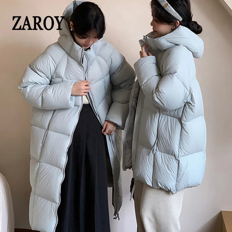 ZAROY Women's Jacket Parkas Winter Cotton-padded Solid Outerwear