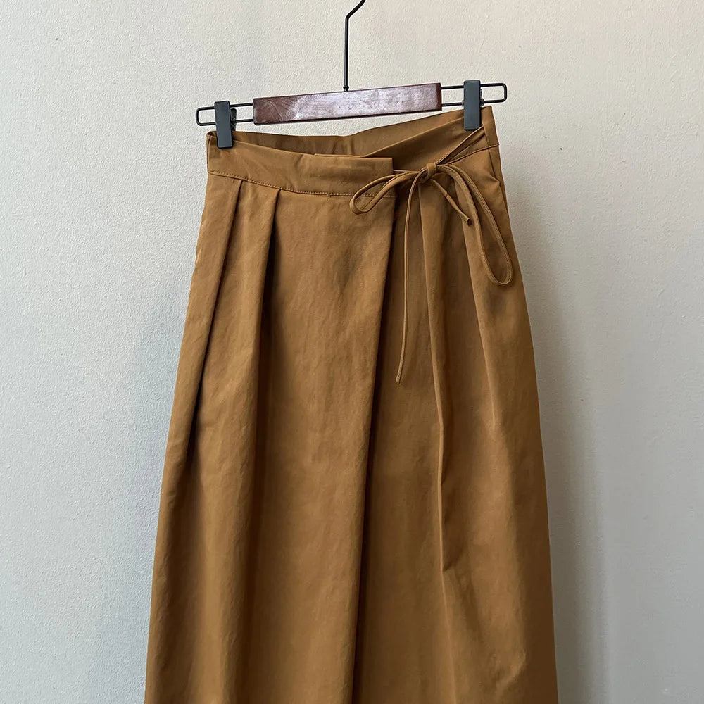 Women Casual Wide Leg High Waist Pants Fashion Clothes Black Brown Pants Female