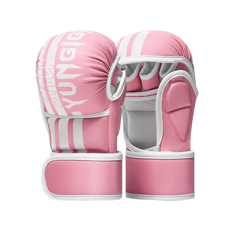 Colors MMA half finger boxing gloves PU Leather Fight with gloves Combat gloves Adult Combat gloves
