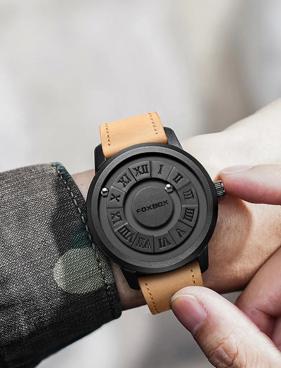 FOXOBOX Brand Luxury Scrolling  Force Quartz Wristwatch