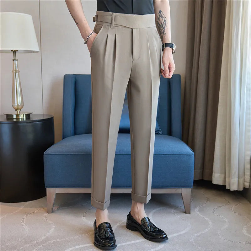 Men's Pants Suit Pants for Men Clothing Slim Fit Casual Formal