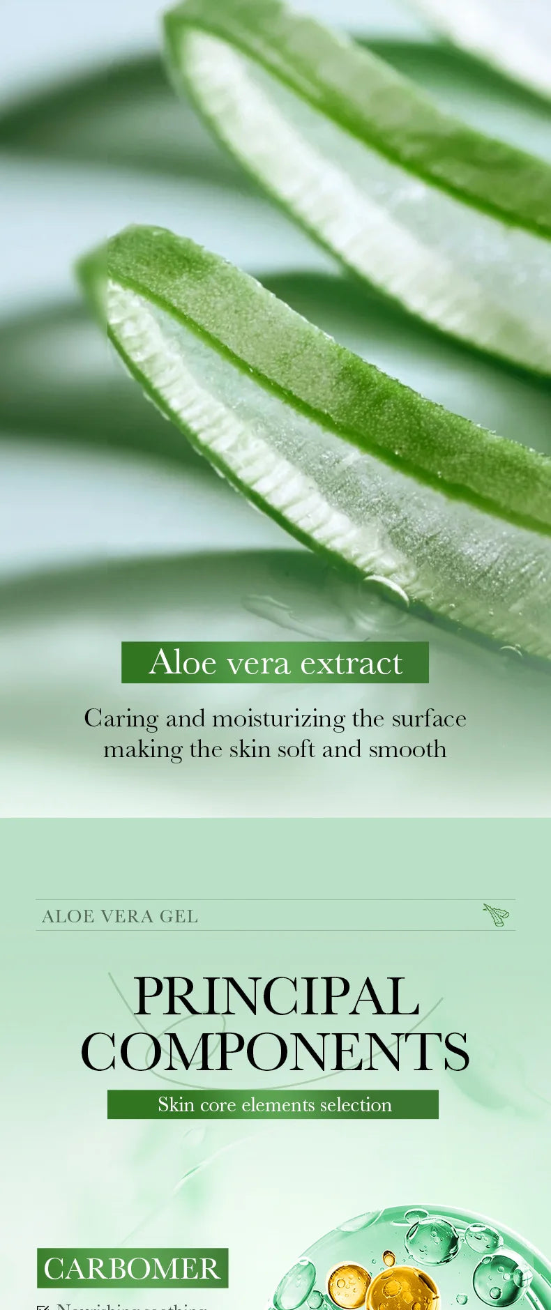BIOAQUA Moisturizing and Soothing Aloe Vera Gel Creams Skin