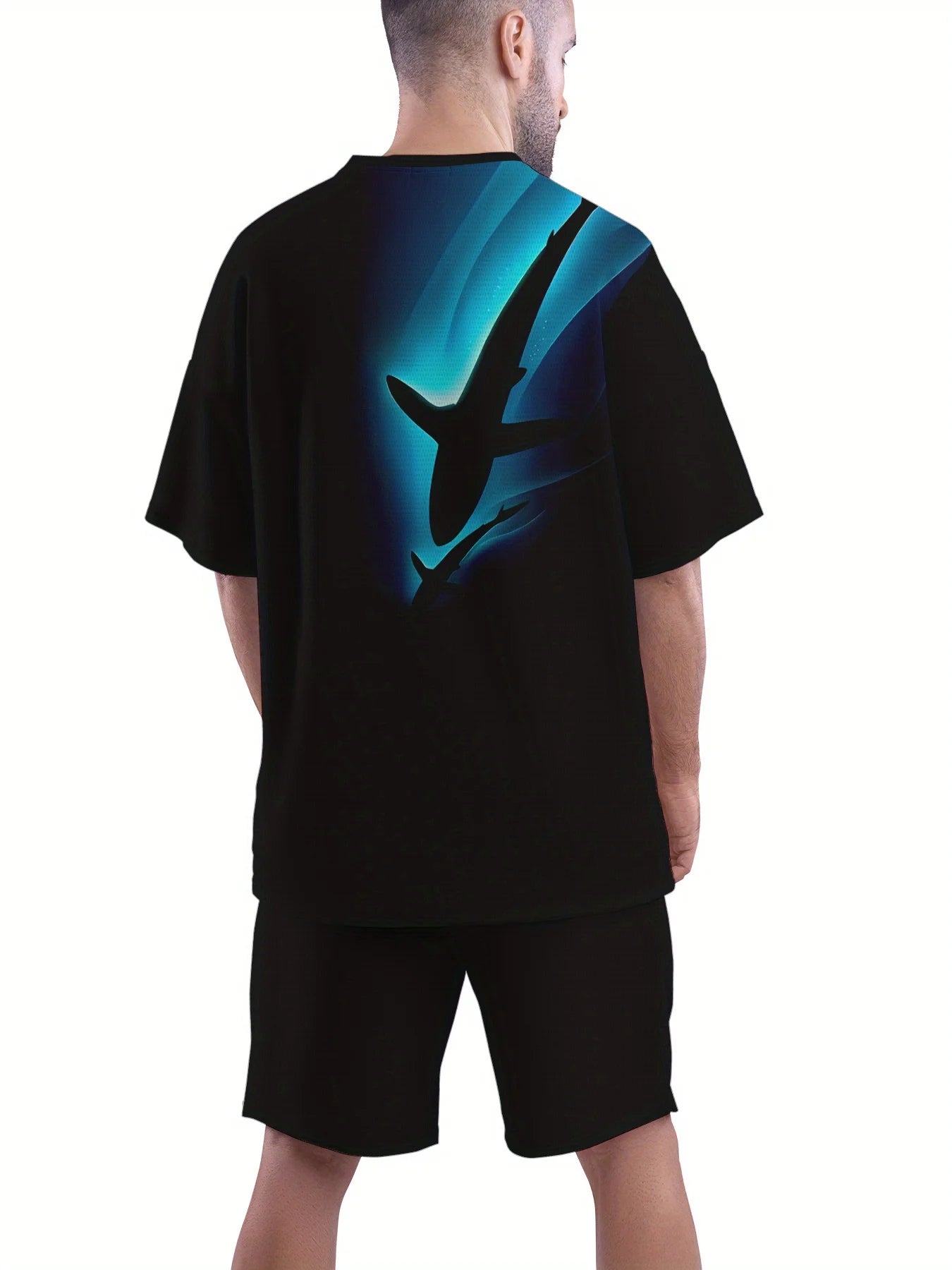 Sports Suit Breathable Outdoor Casual Men's T-Shirt and Pants Suit Summer