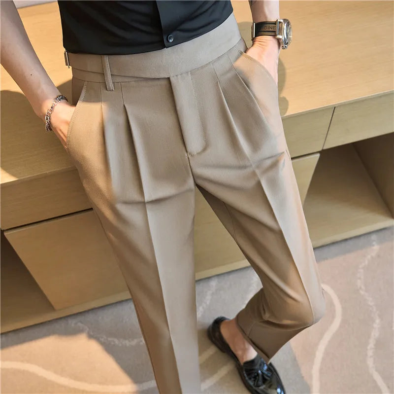 Men's Pants Suit Pants for Men Clothing Slim Fit Casual Formal