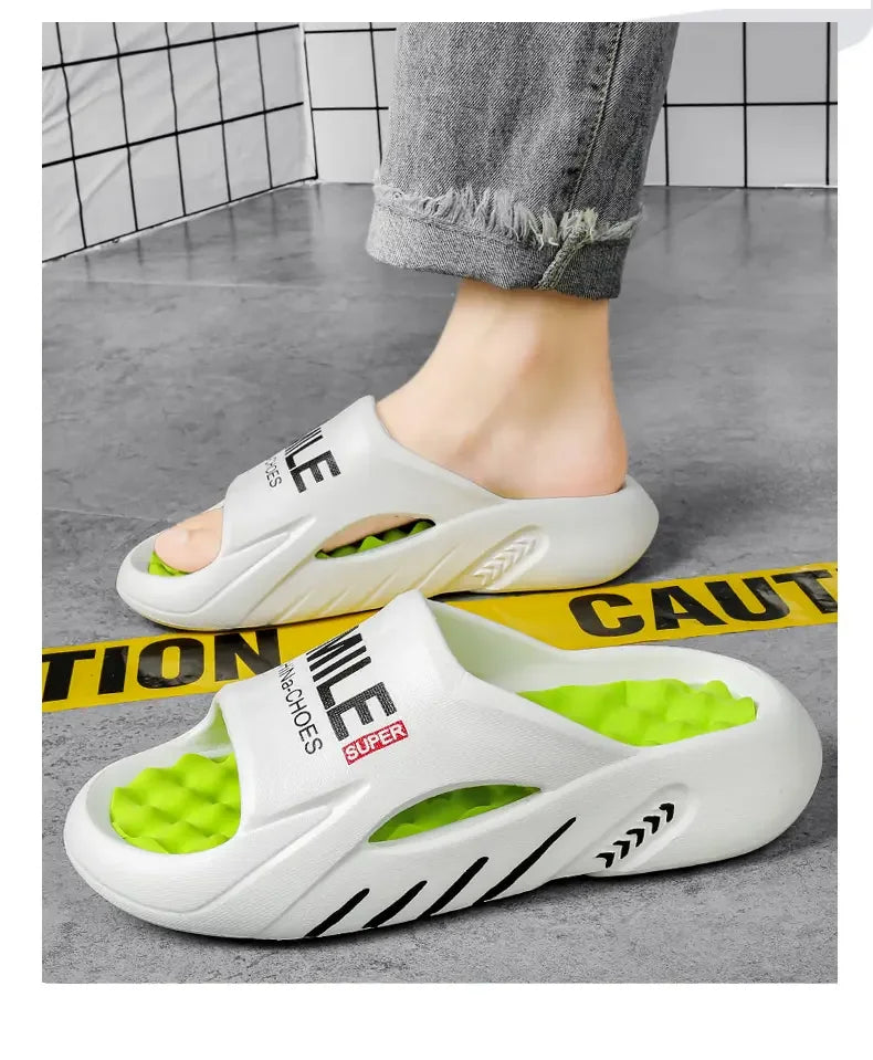 Men Summer Massage Slippers Women Indoor Soft Bottom Slippers Outdoor Garden