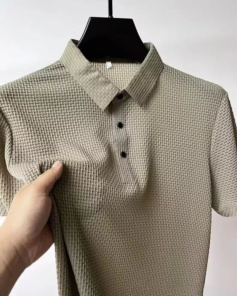 r Men Mesh Ice Silk T-shirt Men's Short-sleeved