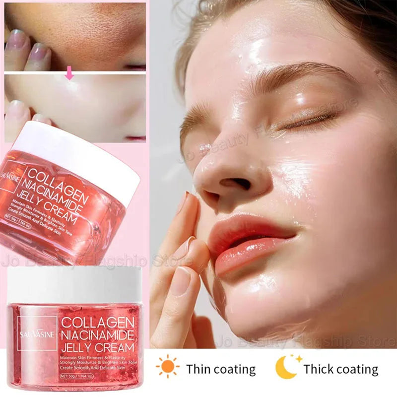 Collagen Niacinamide Jelly Cream Deep Moisturizing Pore Shrinking Brightening