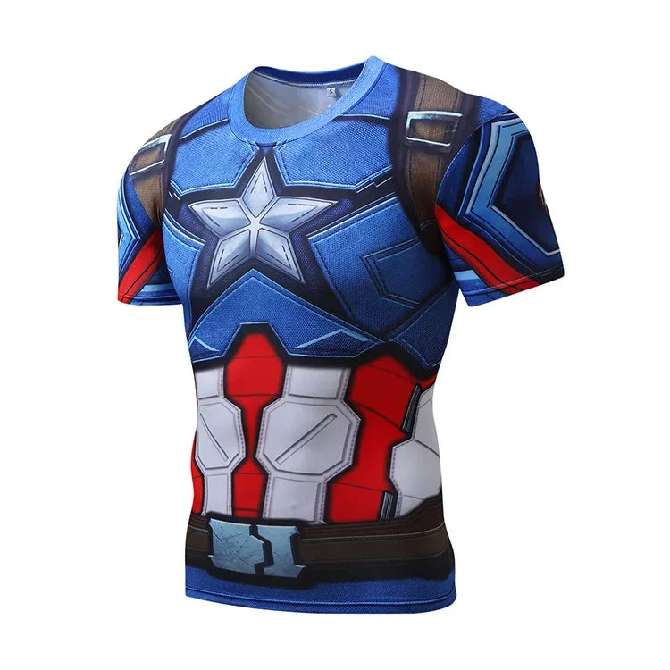 Marvel T Shirt Avengers Sports Fitness
