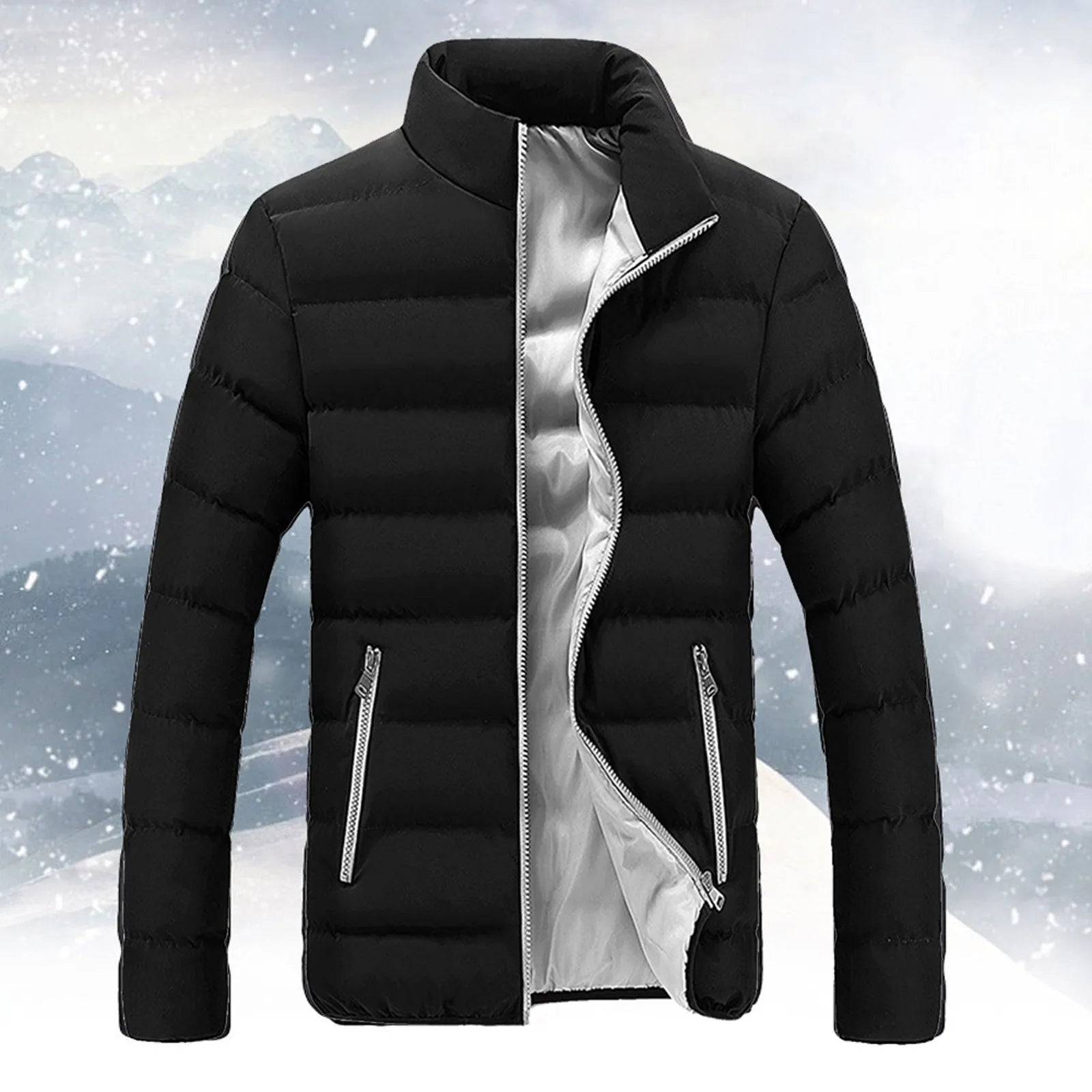 Men's Jacket Stand-Collar Lightweight Outerwear's for Man Comfort Hombre