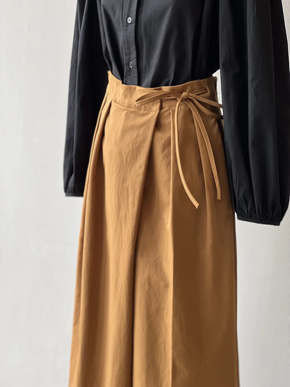 Women Casual Wide Leg High Waist Pants Fashion Clothes Black Brown Pants Female