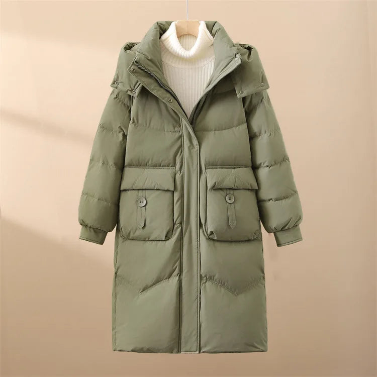 Women's Cotton Jacket Loose-Fitting Jacket Winter Thick and Warm Cotton Coat