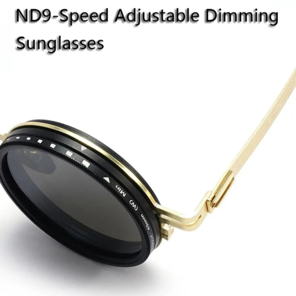 New ND2-400 Adjustable Dimming Glasses ND Filter UV400 Polarized Sunglasses
