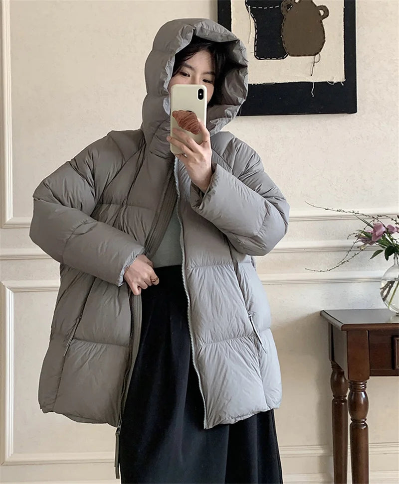 ZAROY Women's Jacket Parkas Winter Cotton-padded Solid Outerwear