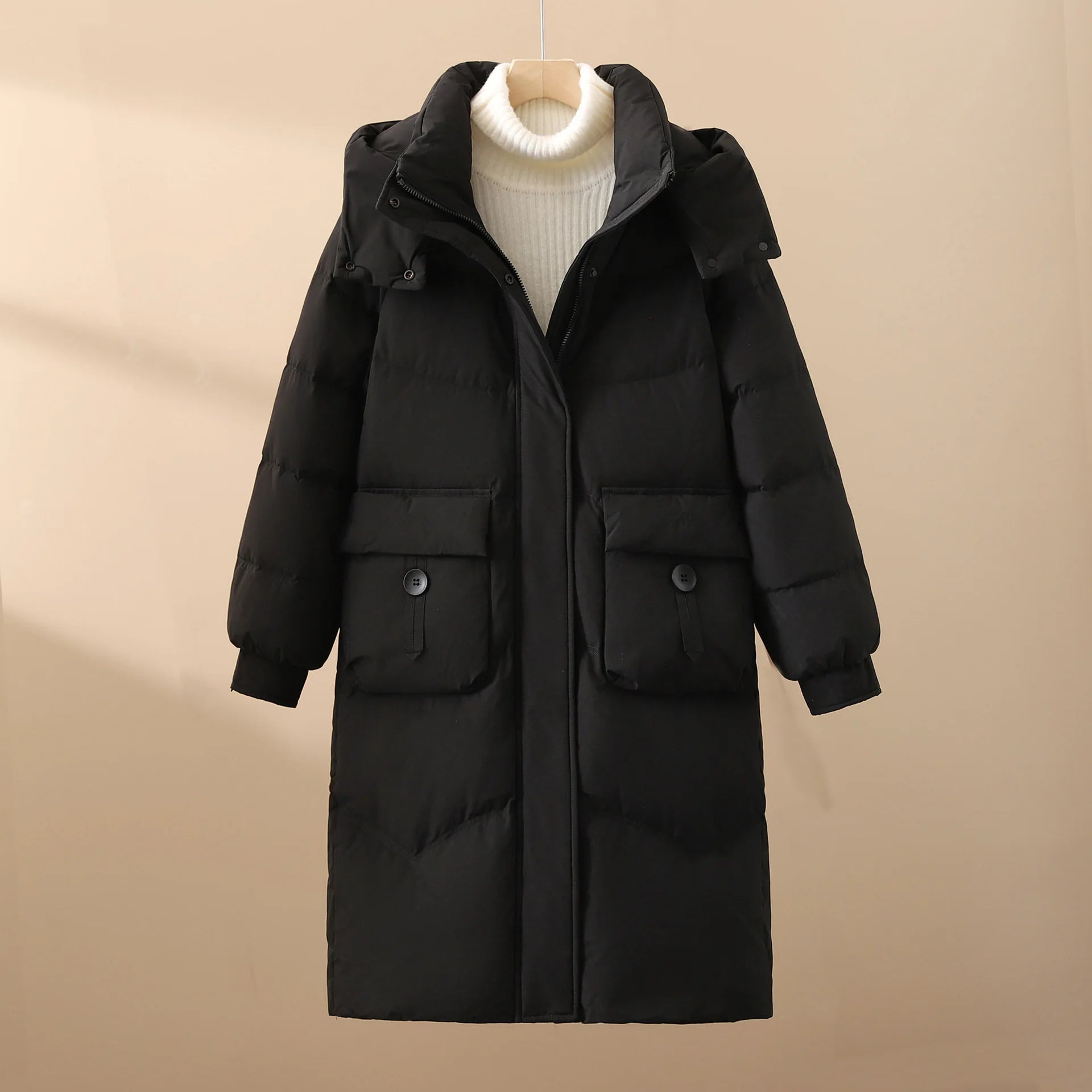 Women's Cotton Jacket Loose-Fitting Jacket Winter Thick and Warm Cotton Coat