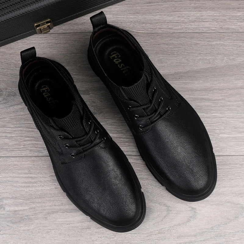 Genuine Leather Boots New Fashion Men's Boats Comfortable Sports Ankle Boots