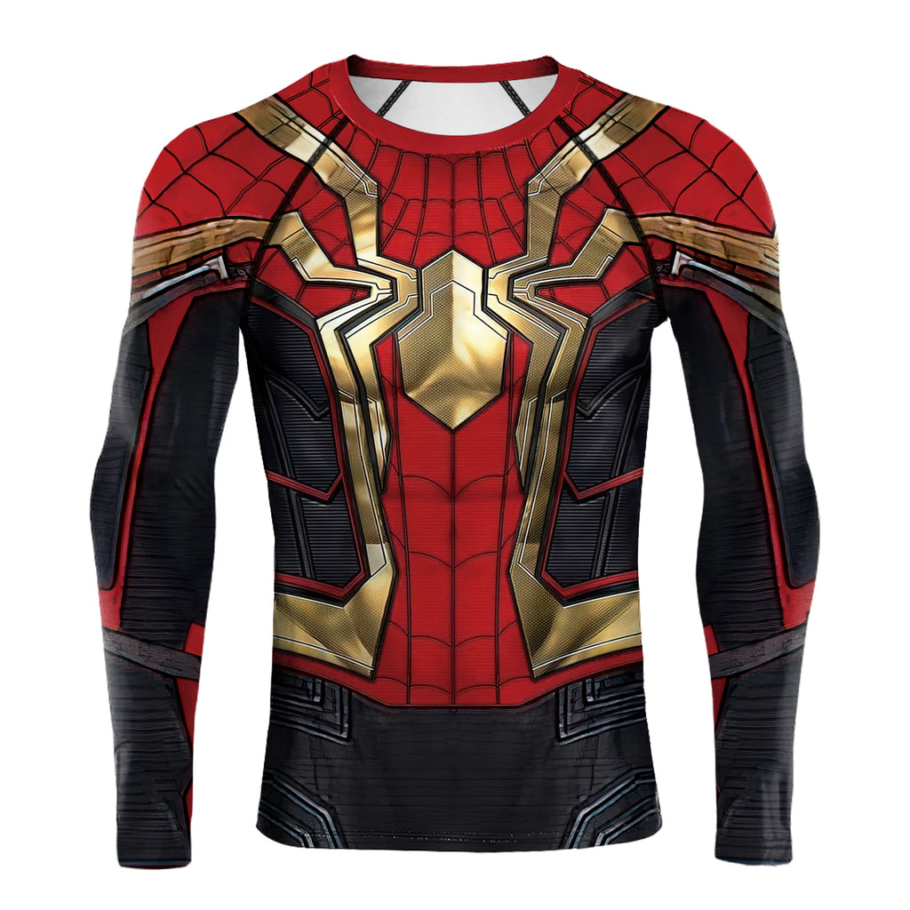 Compression Shirts for Men Long Sleeve of Avengers  Fitness Sportwear