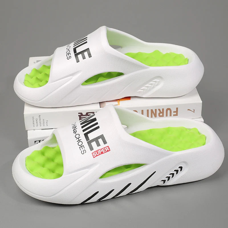 Men Summer Massage Slippers Women Indoor Soft Bottom Slippers Outdoor Garden