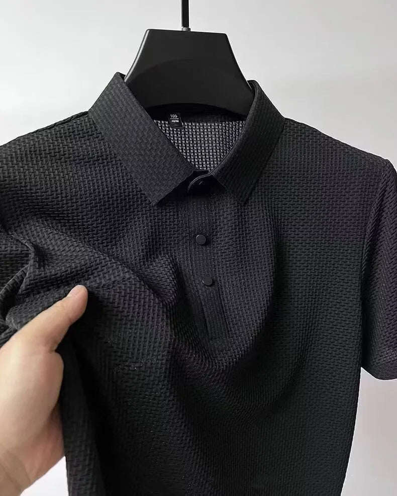 r Men Mesh Ice Silk T-shirt Men's Short-sleeved
