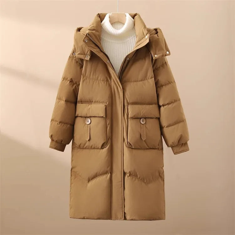 Women's Cotton Jacket Loose-Fitting Jacket Winter Thick and Warm Cotton Coat
