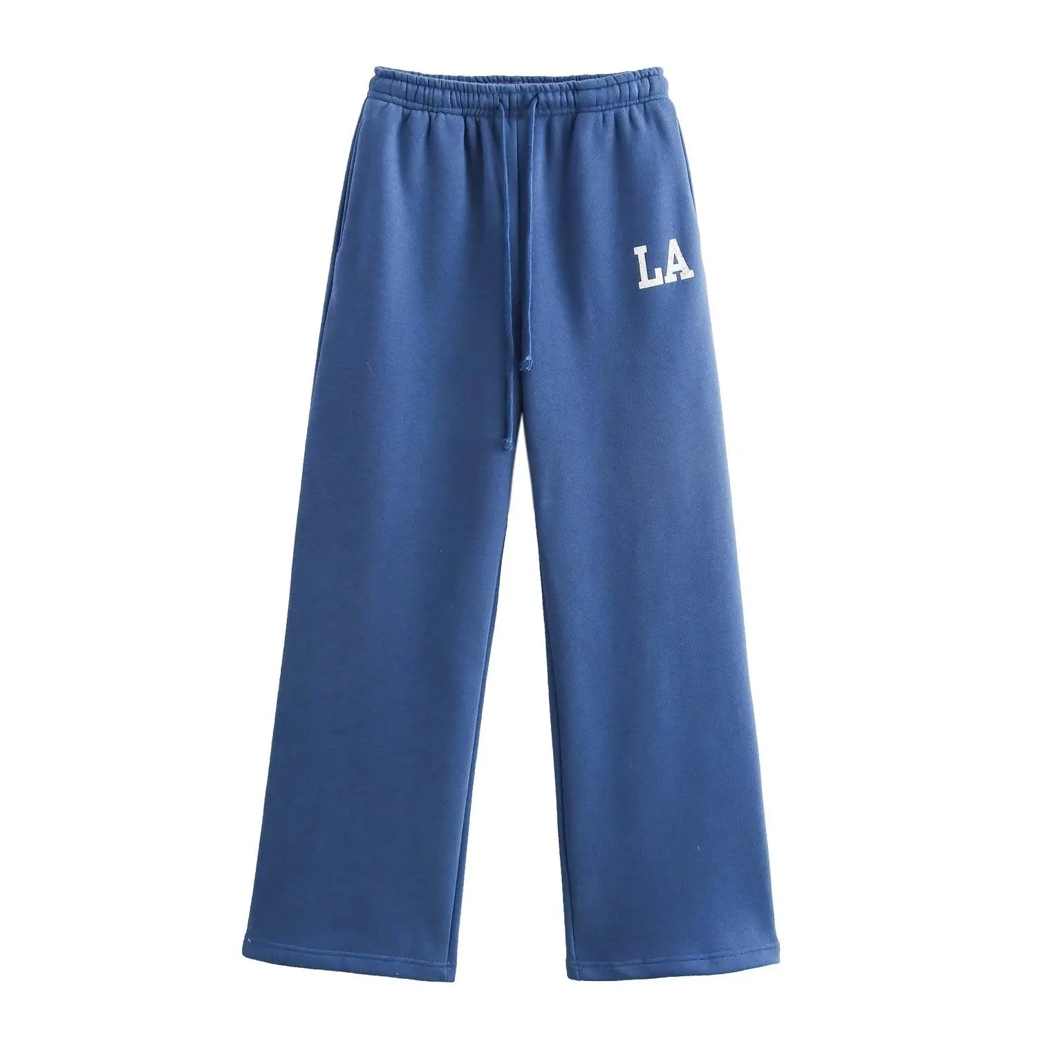 Knit Set Woman Elegant Outfit Set Blue Pants Sets Print Sweatshirt Sets