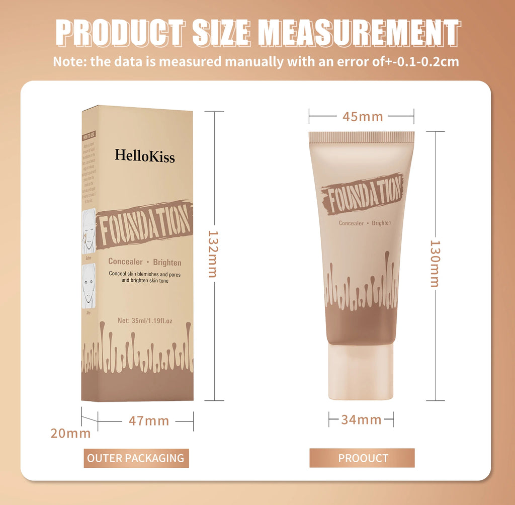 Coverage Foundation, Matte Finish Oil-control Liquid Foundation, Covering Blemishes