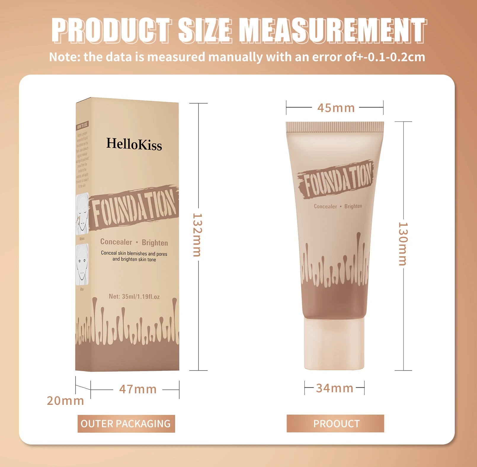 Coverage Foundation, Matte Finish Oil-control Liquid Foundation, Covering Blemishes