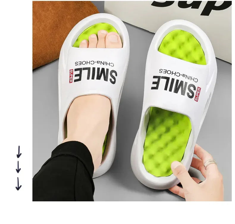 Men Summer Massage Slippers Women Indoor Soft Bottom Slippers Outdoor Garden