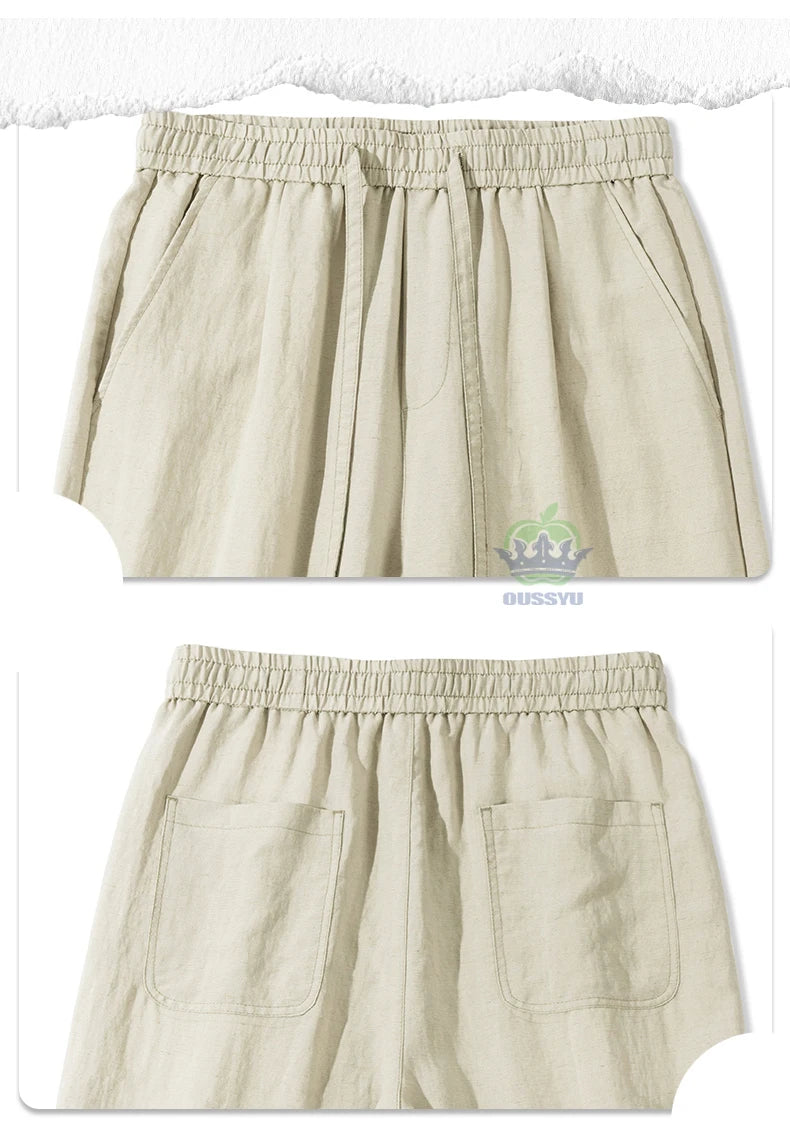 Man's Casual Pants Men Elastic Waist Baggy Straight Wide Leg Jogger Breathable Trouser