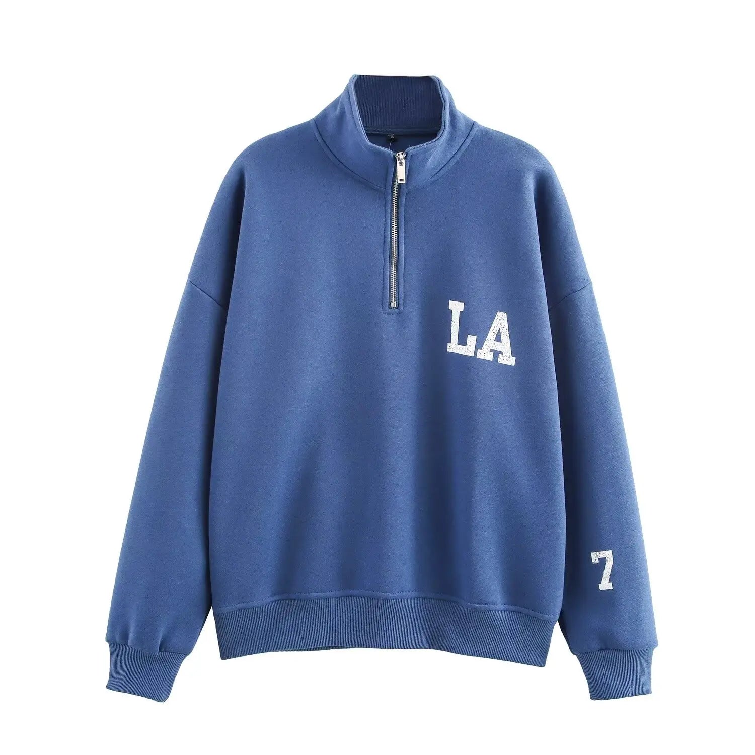 Knit Set Woman Elegant Outfit Set Blue Pants Sets Print Sweatshirt Sets