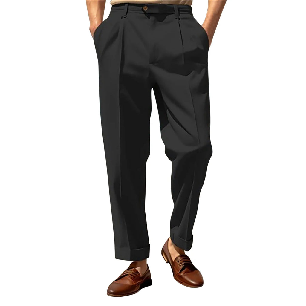 Wide Leg Casual Pants for Mens Solid
