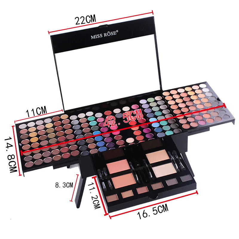 Miss Rose Makeup Case Set Kit-Ultimate Color Combination-Holiday Gift Set