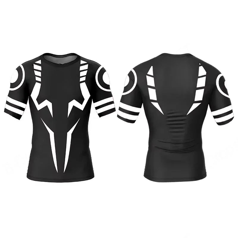 New T-Shirt For Men Gym Anime Jujutsu Kaisen 3D Print Fitness