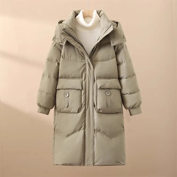 Women's Cotton Jacket Loose-Fitting Jacket Winter Thick and Warm Cotton Coat
